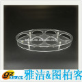 Elegant oval acrylic display holder for small cup .